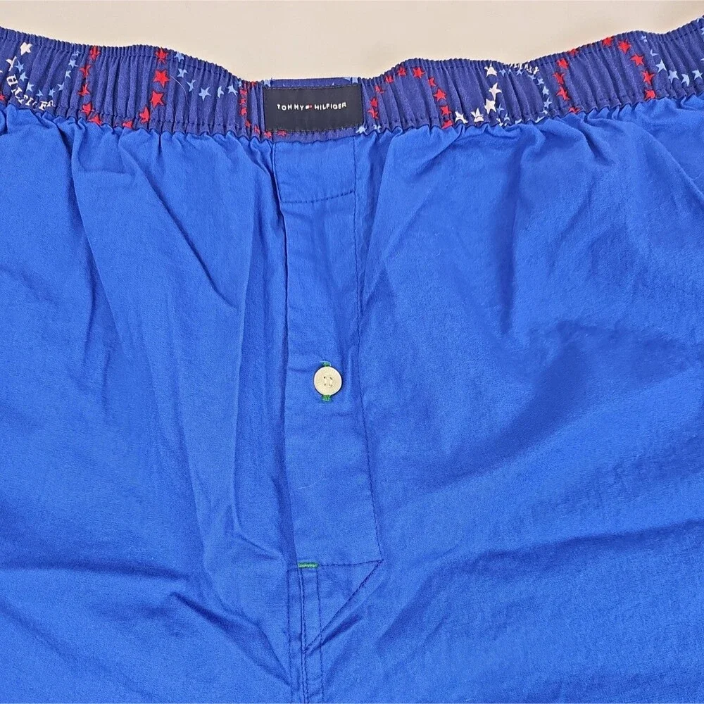 Tommy Hilfiger Men's XXL Blue Cotton Boxer Shorts Stars New Unworn
